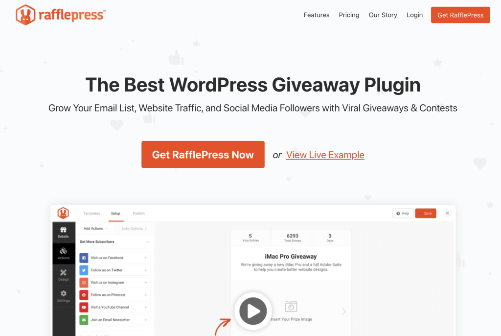RafflePress is the most powerful and user-friendly WordPress contest plugin today.